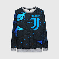 Свитшот женский Juventus abstract blue logo, цвет: 3D-меланж