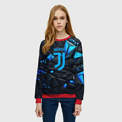 Свитшот женский Blue logo Juventus, цвет: 3D-красный — фото 2