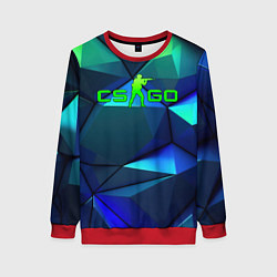 Женский свитшот CSGO blue green gradient