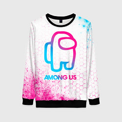 Свитшот женский Among Us neon gradient style, цвет: 3D-черный