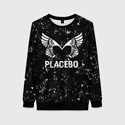Свитшот женский Placebo glitch на темном фоне, цвет: 3D-черный
