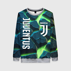 Свитшот женский Juventus green neon, цвет: 3D-меланж