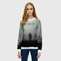 Свитшот женский Skibisi toilet Camera men, цвет: 3D-белый — фото 2