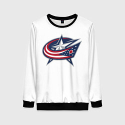 Свитшот женский Columbus blue jackets - Sergey Bobrovsky, цвет: 3D-черный