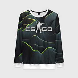 Женский свитшот CSGO green dark texture