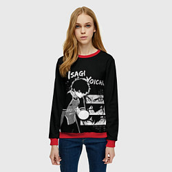 Свитшот женский Исаги Йоичи - Синяя тюрьма, цвет: 3D-красный — фото 2