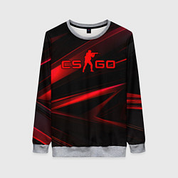 Свитшот женский CSGO red black logo, цвет: 3D-меланж