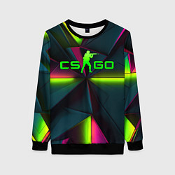 Свитшот женский CS GO green neon, цвет: 3D-черный