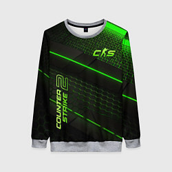 Свитшот женский CS2 green neon, цвет: 3D-меланж