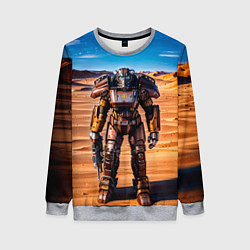 Свитшот женский Фалаут силовая броня, цвет: 3D-меланж