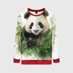 Женский свитшот Панда акварель