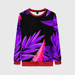 Свитшот женский Floral composition - neon, цвет: 3D-красный