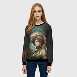 Свитшот женский Изумрудная жрица, цвет: 3D-черный — фото 2