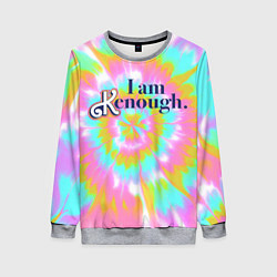 Женский свитшот I am Kenough - retro tie-dye