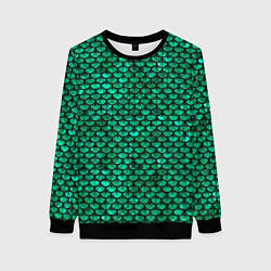 Женский свитшот Кожа изумрудного дракона