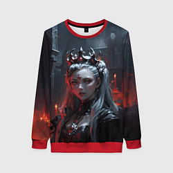 Свитшот женский Юная царевна темных глубин, цвет: 3D-красный