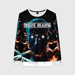 Свитшот женский Imagine Dragons рок группа, цвет: 3D-белый