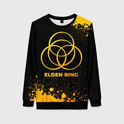 Свитшот женский Elden Ring - gold gradient, цвет: 3D-черный