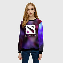 Свитшот женский Dota 2 valve, цвет: 3D-черный — фото 2