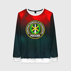 Свитшот женский Ракетные войска ПВО, цвет: 3D-белый