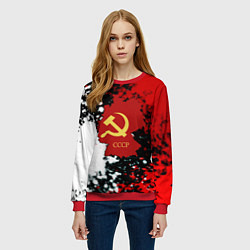 Свитшот женский Назад в СССР, цвет: 3D-красный — фото 2