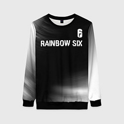Женский свитшот Rainbow Six glitch на темном фоне: символ сверху