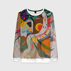Женский свитшот Искусство Кандинского - Доминирующая кривая