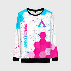 Женский свитшот Apex Legends neon gradient style вертикально