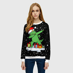 Свитшот женский Dragon dab, цвет: 3D-белый — фото 2