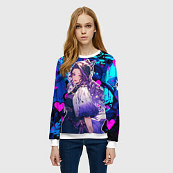 Свитшот женский Шинобу Кочо и граффити, цвет: 3D-белый — фото 2