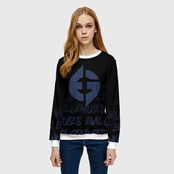 Свитшот женский Evil geniuses style, цвет: 3D-белый — фото 2