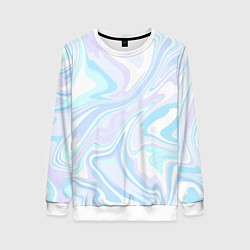 Женский свитшот Абстракция голубая плазма