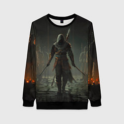 Свитшот женский Герой assassins creed jade, цвет: 3D-черный