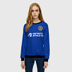 Свитшот женский Михаил Мудрик форма Челси 23-24 домашняя, цвет: 3D-черный — фото 2