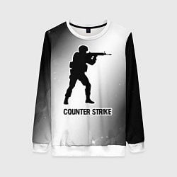 Свитшот женский Counter Strike glitch на светлом фоне, цвет: 3D-белый