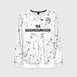 Свитшот женский The Neighbourhood glitch на светлом фоне посередин, цвет: 3D-белый