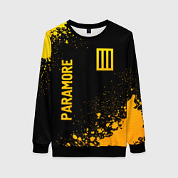 Свитшот женский Paramore - gold gradient вертикально, цвет: 3D-черный