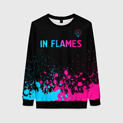 Свитшот женский In Flames - neon gradient посередине, цвет: 3D-черный