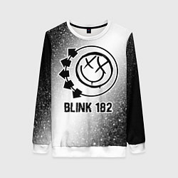 Свитшот женский Blink 182 glitch на светлом фоне, цвет: 3D-белый