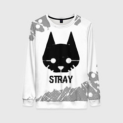 Свитшот женский Stray glitch на светлом фоне, цвет: 3D-белый