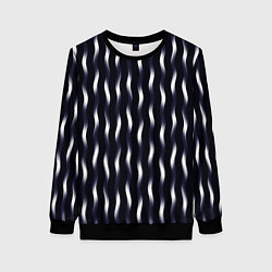 Женский свитшот Переливающиеся полосы чёрно-фиолетовый