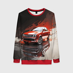 Женский свитшот Автомобиль на абстрактном фоне