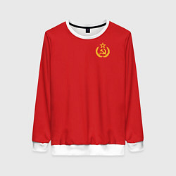 Свитшот женский СССР Герб со звездой, цвет: 3D-белый