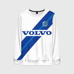 Женский свитшот Volvo - white and blue