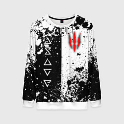 Женский свитшот Ведьмак - знаки и брызги