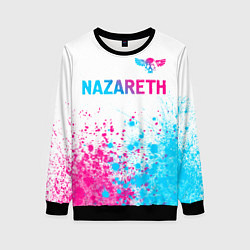 Свитшот женский Nazareth neon gradient style посередине, цвет: 3D-черный