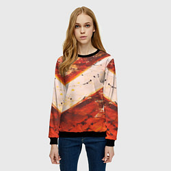 Свитшот женский Горная порода, цвет: 3D-черный — фото 2