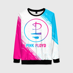 Свитшот женский Pink Floyd neon gradient style, цвет: 3D-черный