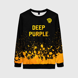 Свитшот женский Deep Purple - gold gradient посередине, цвет: 3D-черный