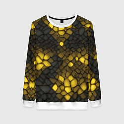 Женский свитшот Жёлтый трескающийся камень